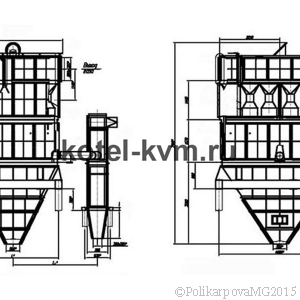 Чертеж циклона БЦ Р-512-2-(6x7)