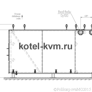 Чертеж газового котла 1,3 МВт