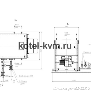 Чертеж газового котла 1,4 МВт