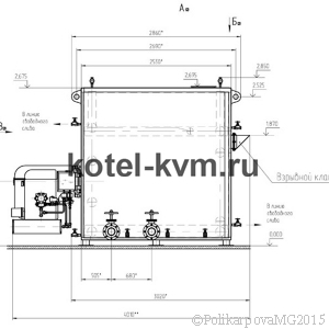Чертеж газового котла 1,6 МВт